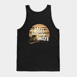 Funny American Trucker Sunset Tank Top